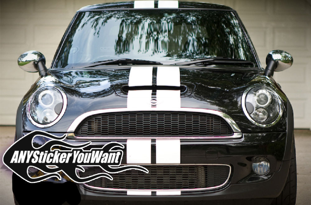 Mini Cooper Full Length Rally Stripes Decal Sticker