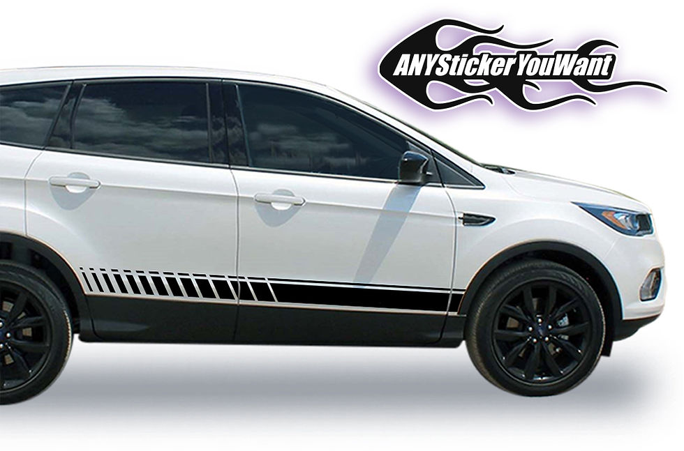 Custom Rocker Stripe Decal Sticker