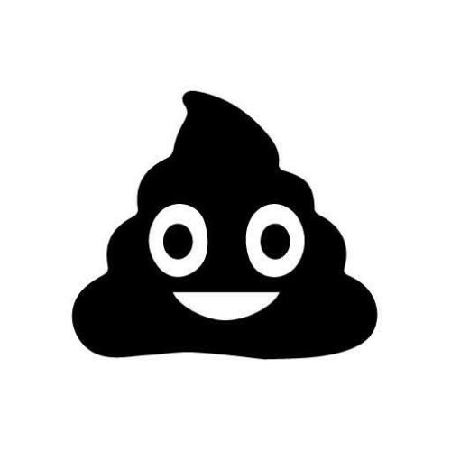 Emoji Happy Poop Solid Window Decal Stick 1