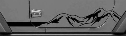 Jeep Wrangler Rocker Panel Mountain Stripe Decal Sticker 519