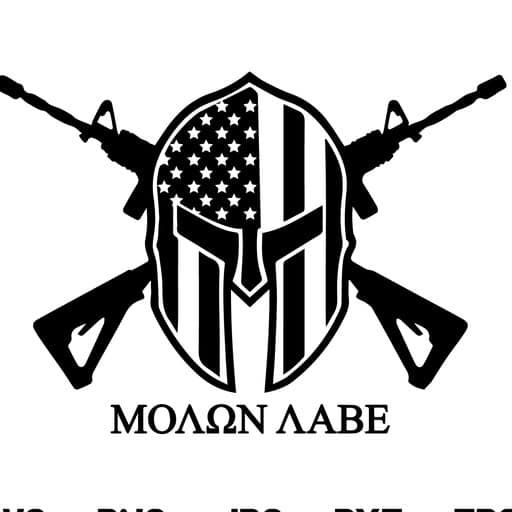 Molon Labe Vinyl Spartan Warrior Crossed Guns Decal Sticker 29
