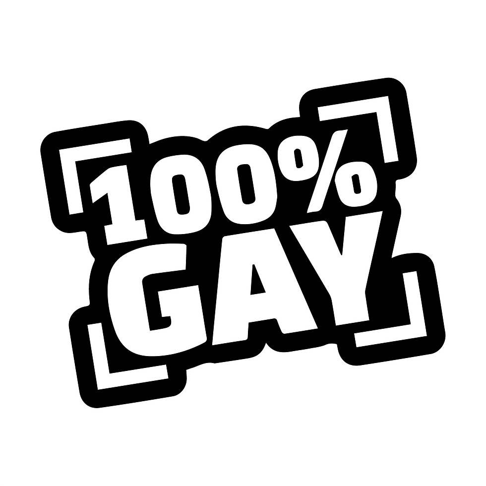 Miniatura: 100% GAY Decal Sticker 2