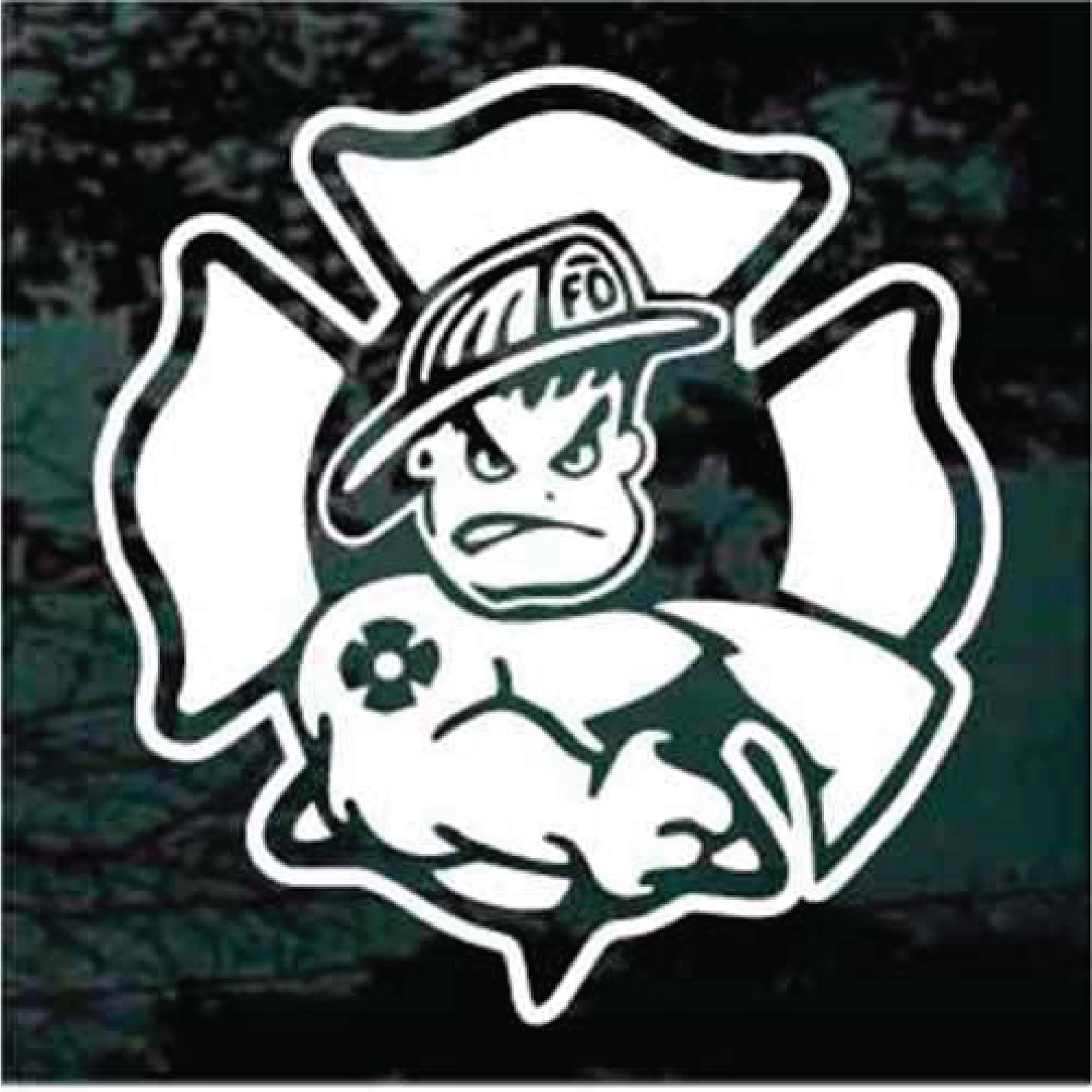 Bad boy firefighter maltese cross decal sticker
