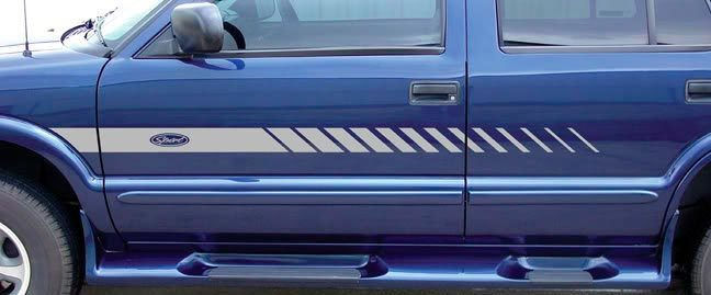 Universal Sport Strobe Rocker Panel Stripes Decal Sticker 57