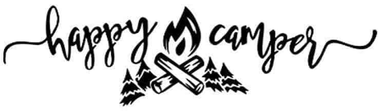 Camp Fire Happy Camper Decal Sticker