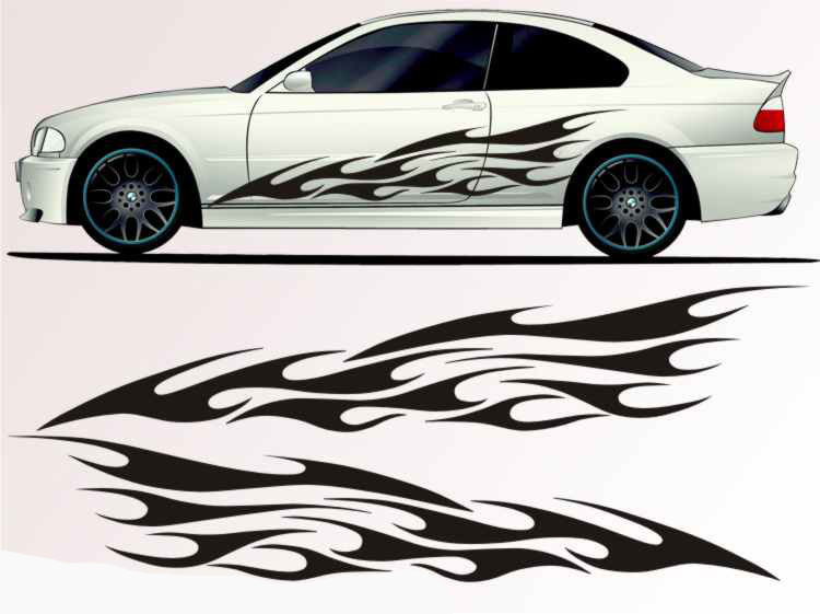 Universal Car Side Decal Sticker Kit 53 (fits most vehicles)