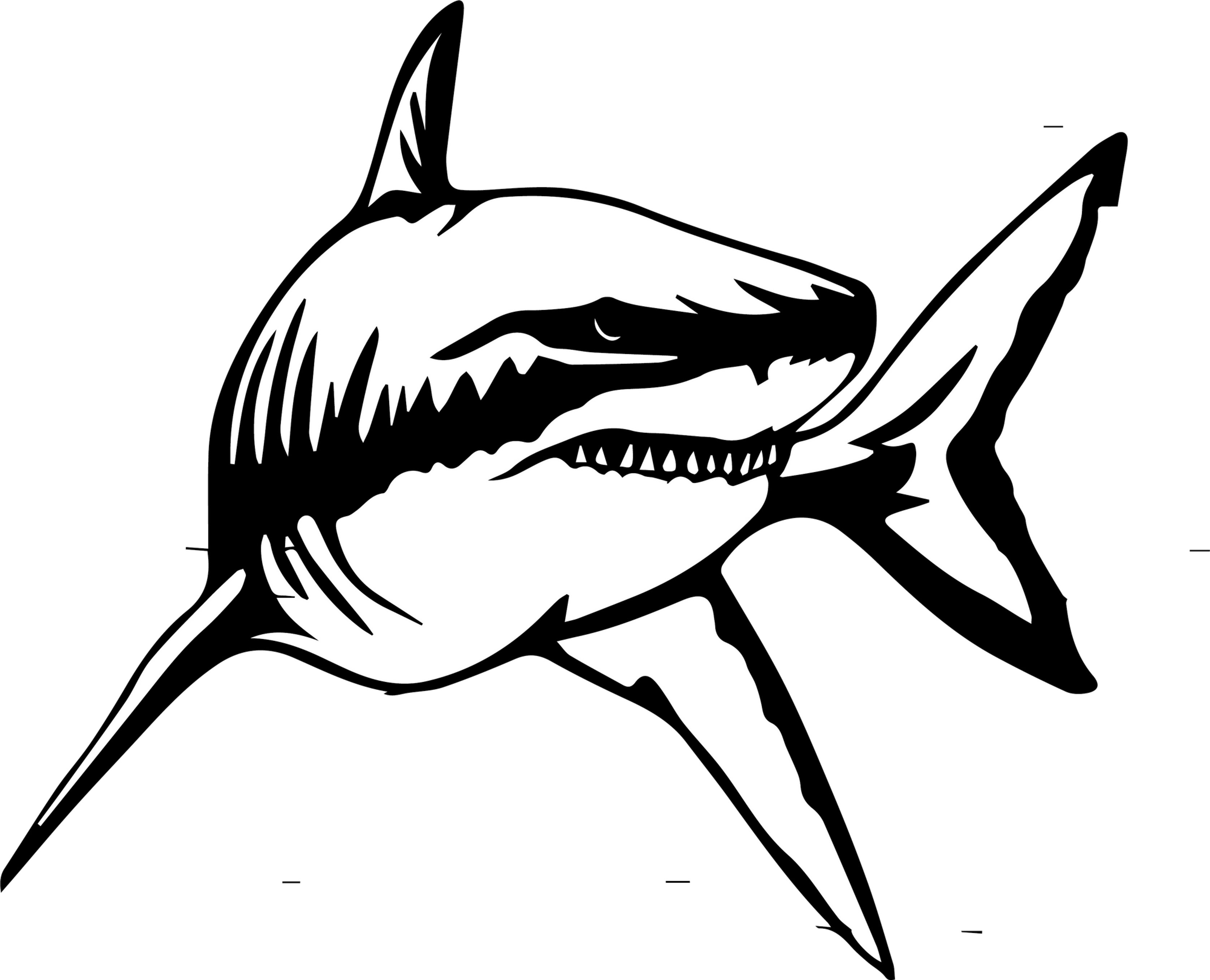 Fierce Great White Shark Decal Sticker