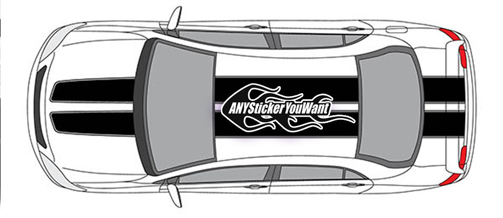 Honda Accord Double Rally Stripes Decal Sticker
