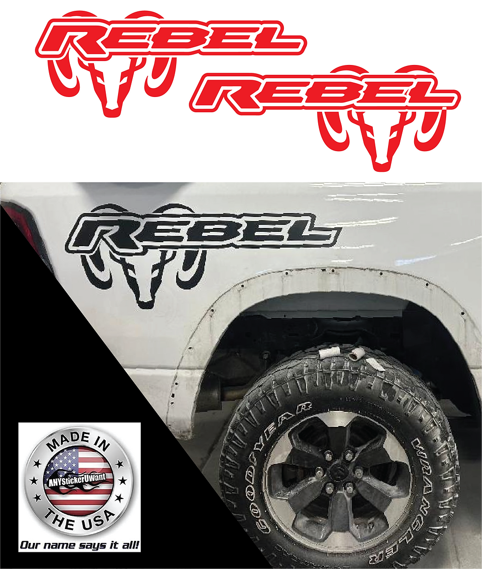 Dodge Ram Rebel Bed Side Vinyl Decal Sticker 100