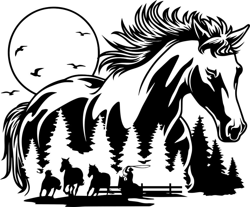 Thumbnail: Beautiful Horse Scene Vinyl Decal Sticker
