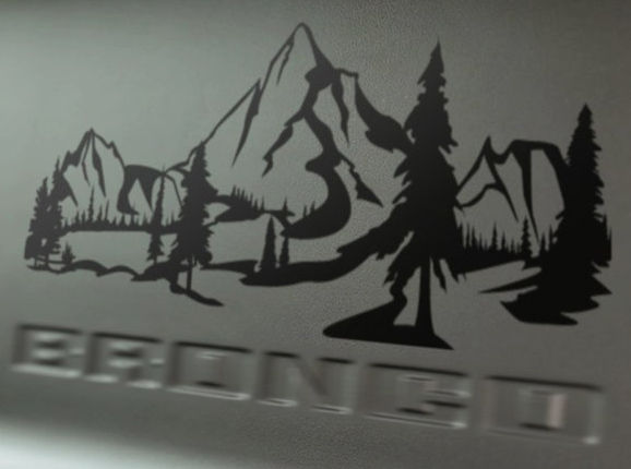 Ford Bronco Mountain View Dash Board Decal Sticker
