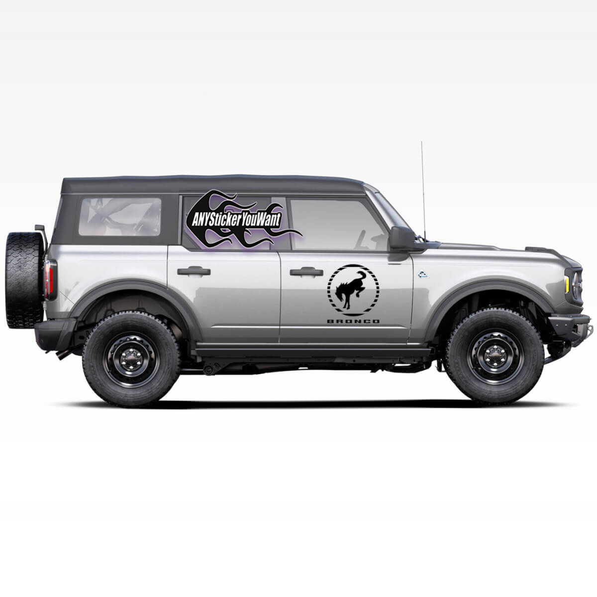 Ford Bronco Bucking Horse Side Decal Sticker 29