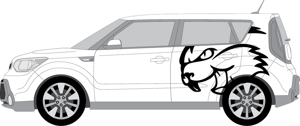 Thumbnail: KIA Soul Hellcat Style Hamster Side Decal Stickers