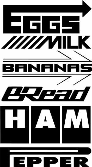 GROCERY LIST Decal Sticker 10