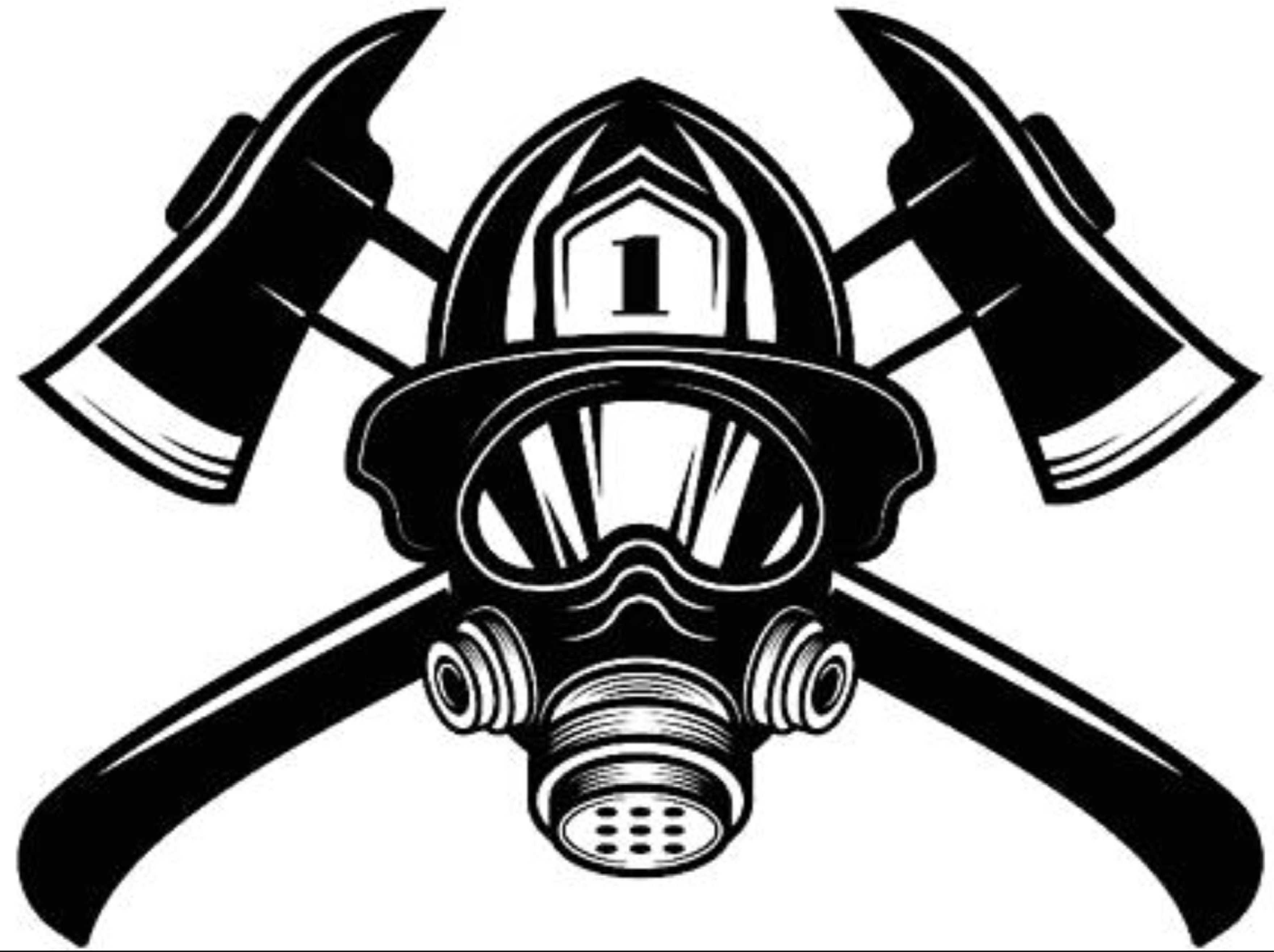 Firefighter crossed axes decal sticker 5