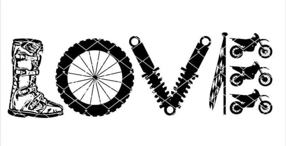 LOVE Motorcycle Decal Sticker 2