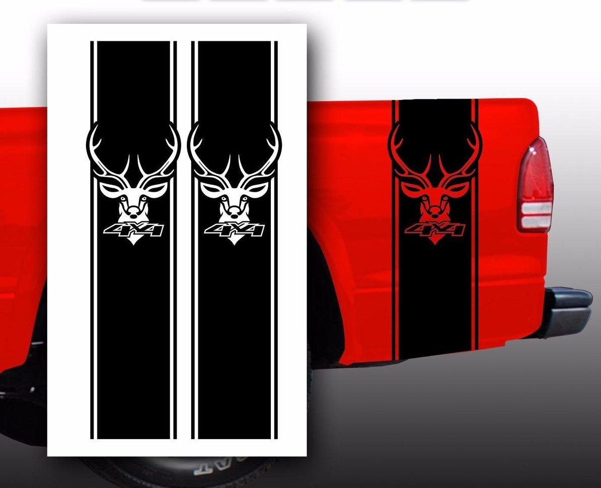 Deer 4x4 Bed Side Stripes Vinyl Decal Sticker 11