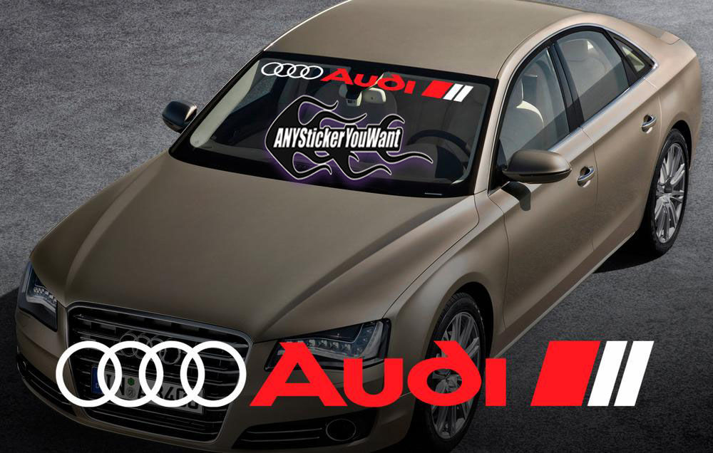 Audi Motorsport Windshield Sunscreen Vinyl Decal Sticker 30