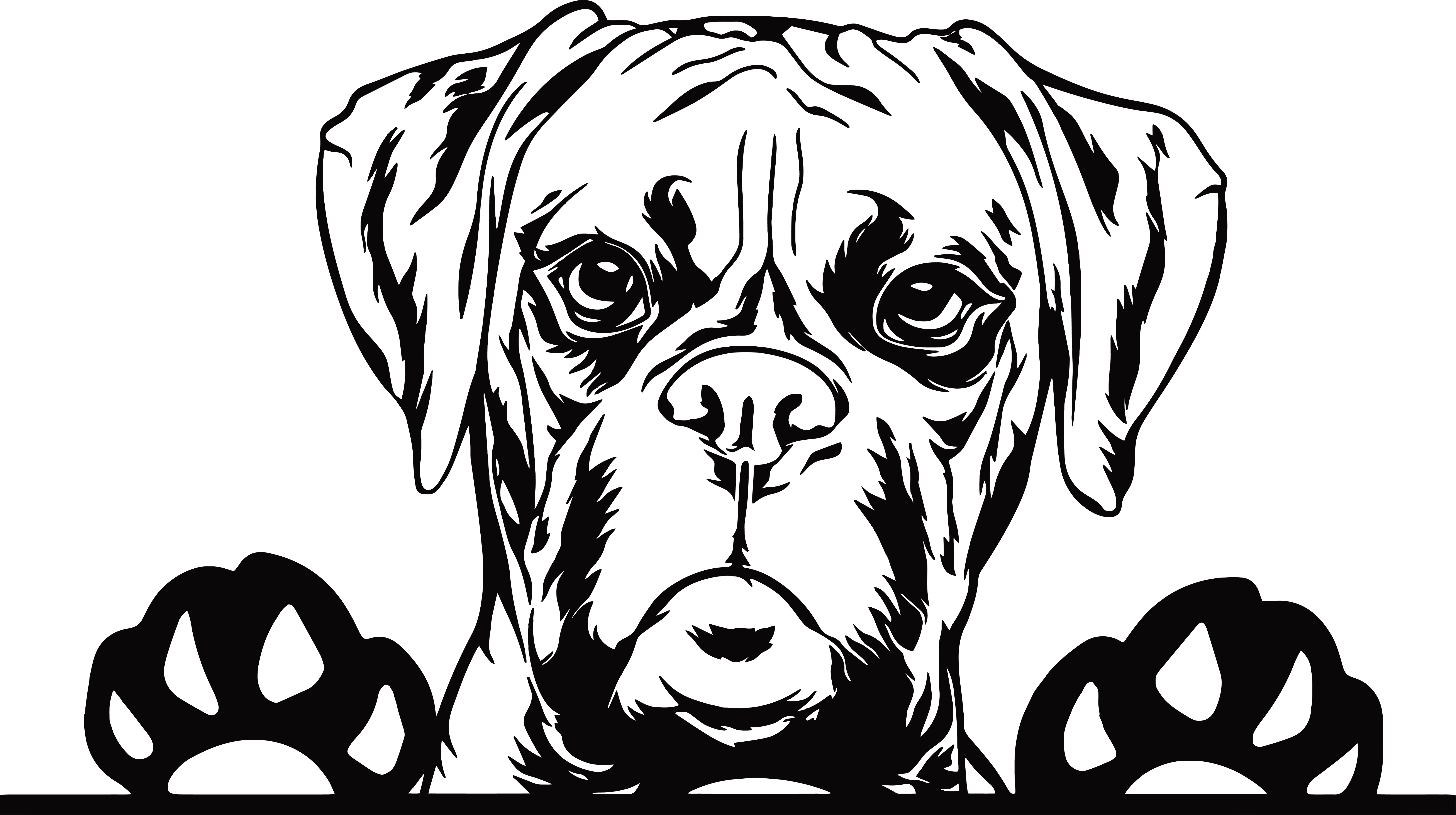 Adorable Peeking Boxer Dog Decal Sticker 6