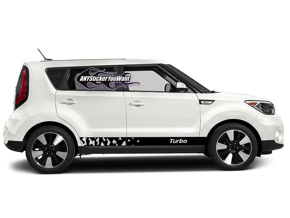 Kia Soul Full Turbo Side Accent Stripes Decal Sticker 17