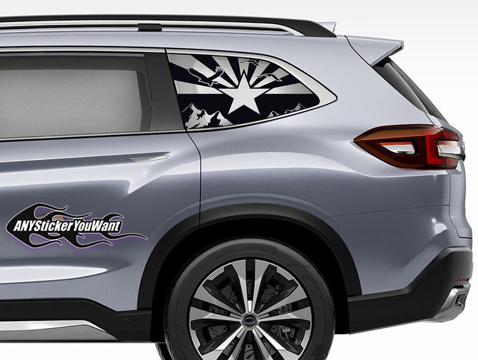 Universal Arizona Flag Rear Window Decal Sticker Set 12