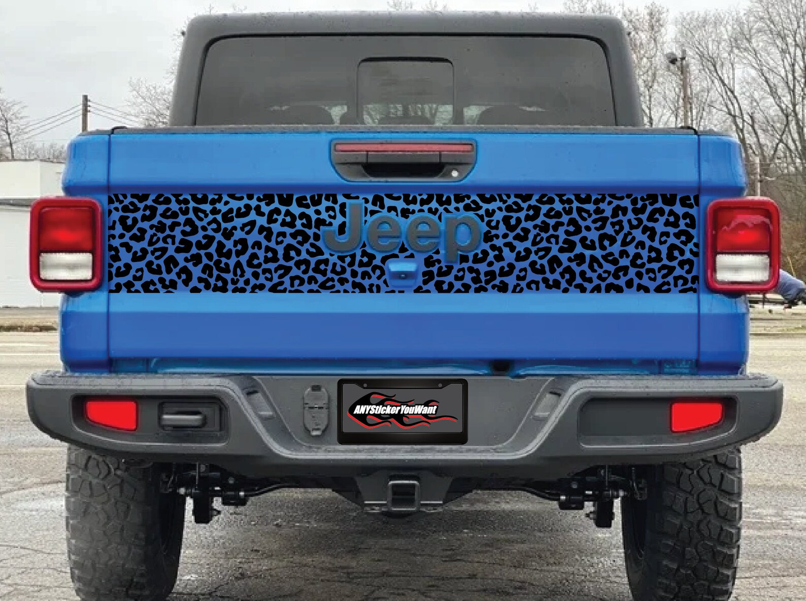 Pre-cut Leopard Print Tailgate Vinyl Decal Fits Jeep Gladiator JT 2020-2023