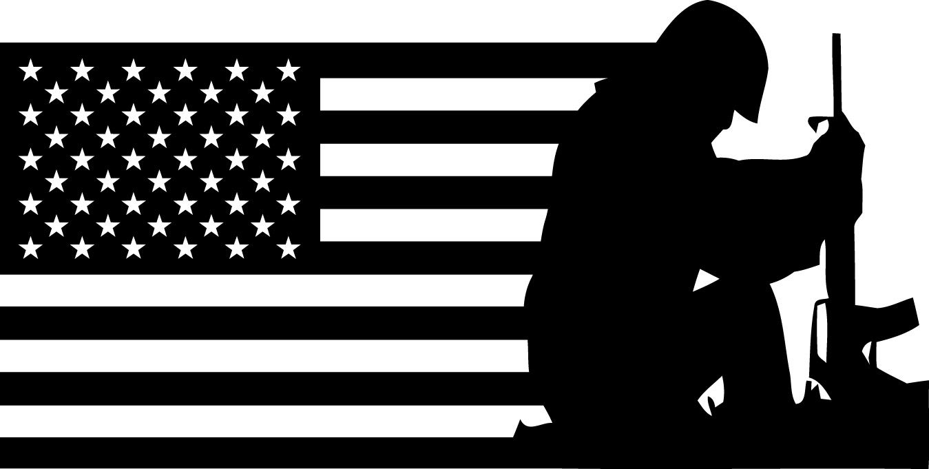 Military In Memory of American Flag Vinyl Decal Sticker 31