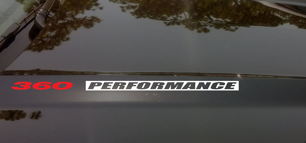 360 PERFORMANCE Hood Vinyl Decal Sticker Emblem
