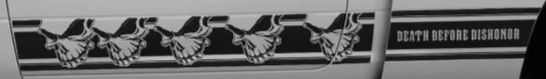 Dodge Ram 1500 2500 3500 Skull Rocker Stripe Decal Sticker 55