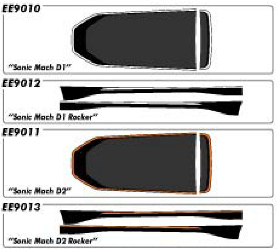 Thumbnail: Ford Mustang SONIC MACH 2 Hood Stripe n Rockers Vinyl Decal Sticker