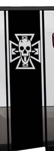 Universal Maltese Cross Skull Truck Bed Stripes Decal Sticker