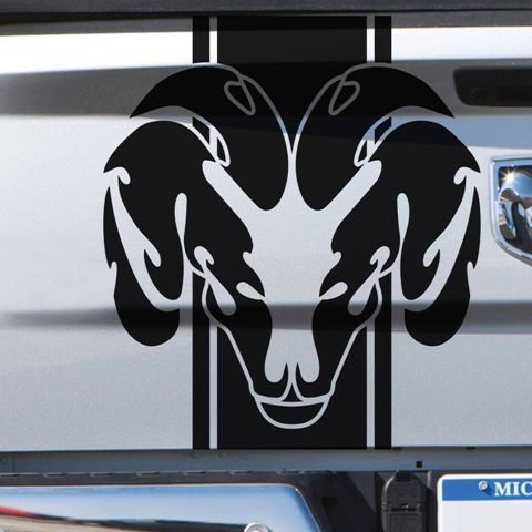 Wicked Dodge Tribal Ram 1500 2500 3500 Tailgate Stripe Decal Sticker 6