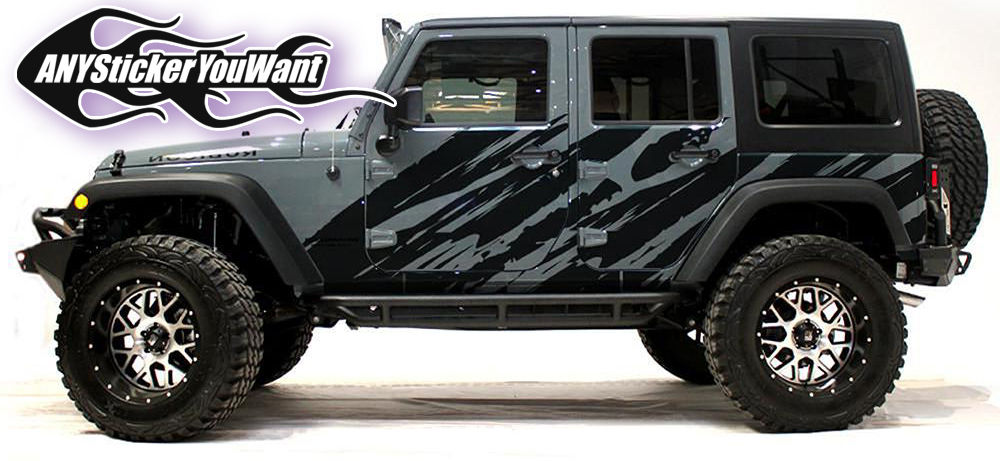JK Wrangler Full Side Rip Splash Sticker