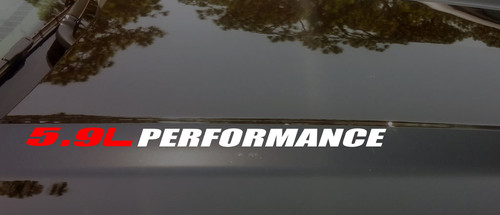 5x9 Sticker 5.9L PERFORMANCE Vinyl Hood Decal Sticker Emblem 2 | ANYStickerUWant.com