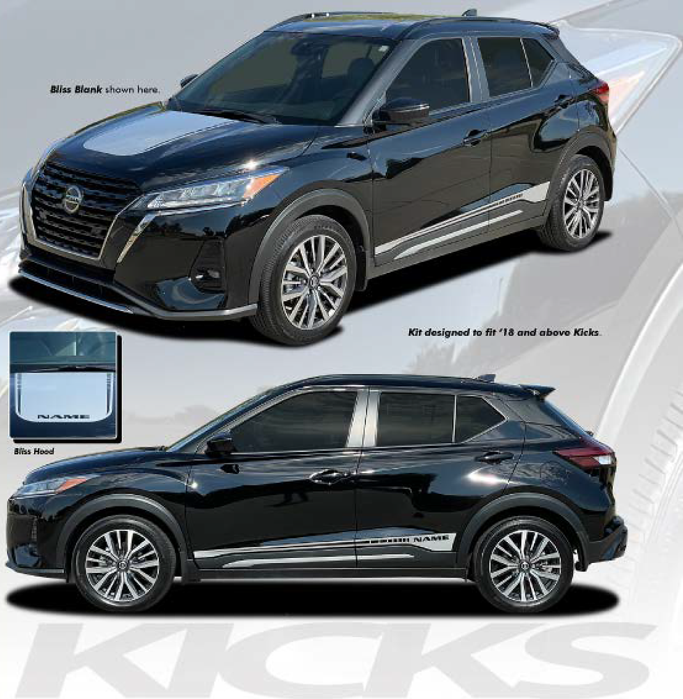 Thumbnail: Nissan Kicks BLISS 2 Side Stripes and Hood Decal Sticker