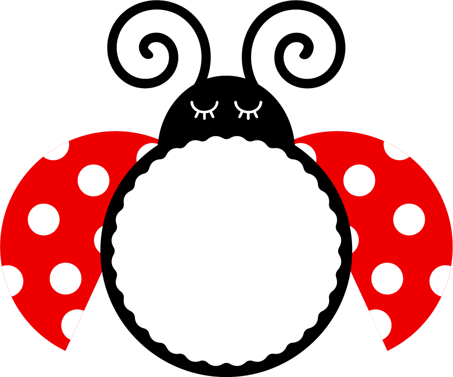 Ladybug Monogram Decal Sticker