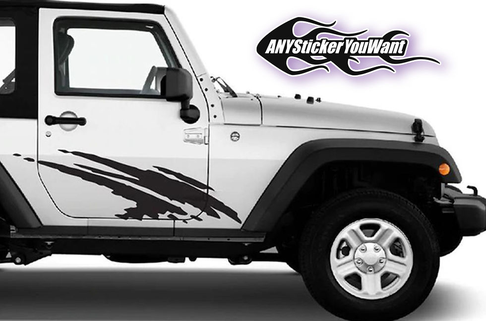 JL Wrangler Full Side Mud Splash Decal Sticker 2