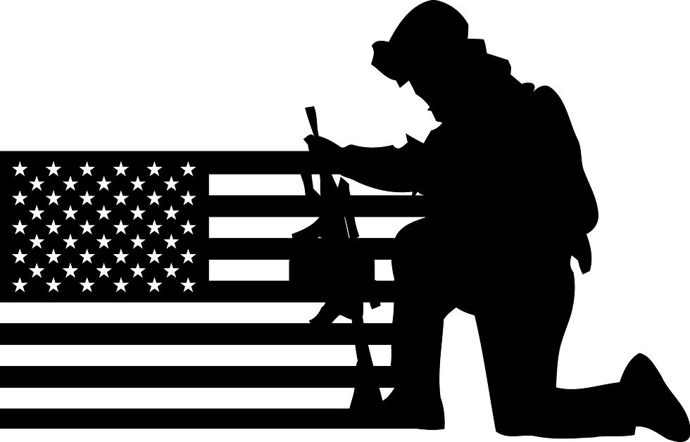 Thumbnail: Military In Memory of American Flag Vinyl Decal Sticker 30