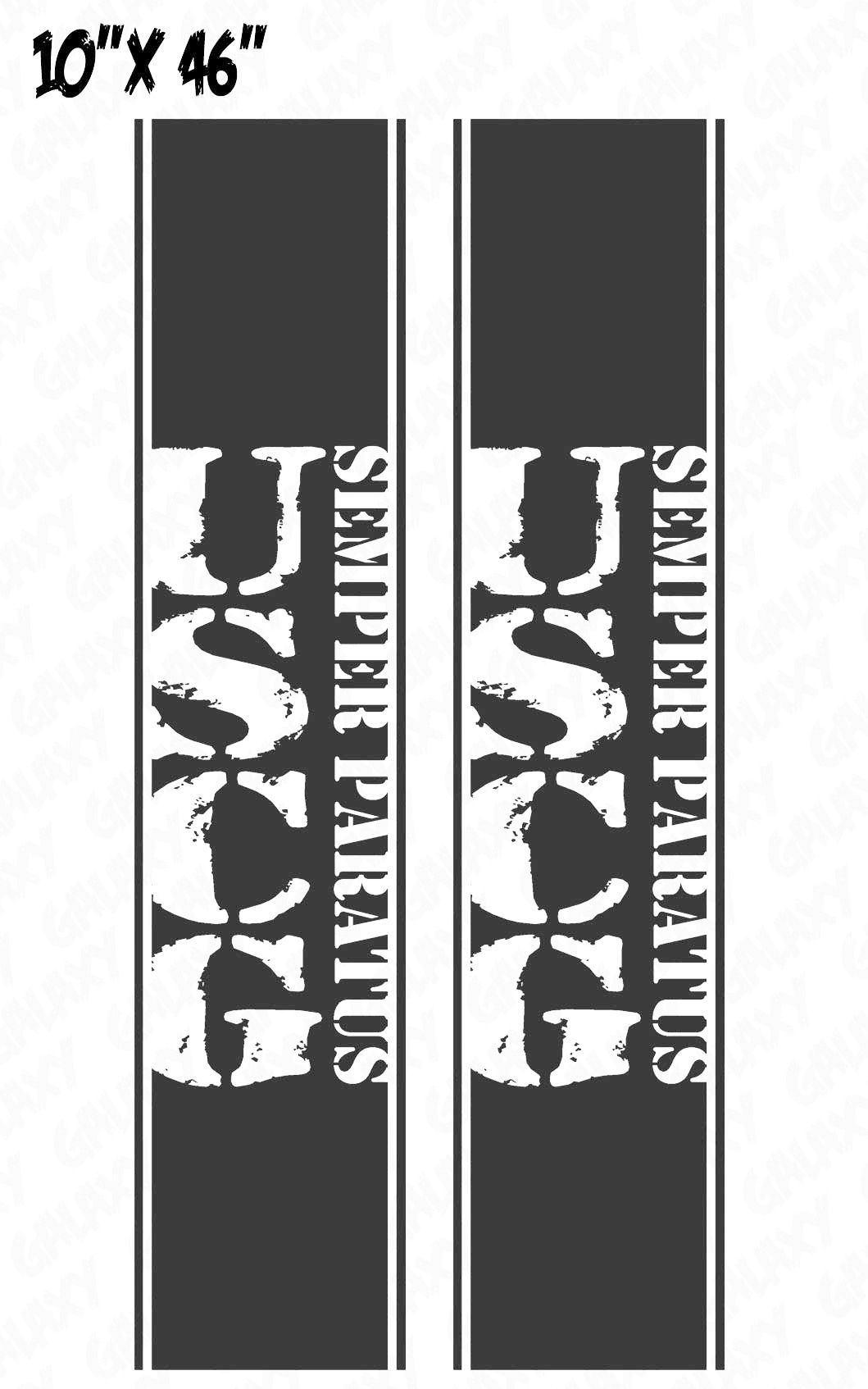 USCG Truck Bed Stripes Vinyl Decal Sticker 102