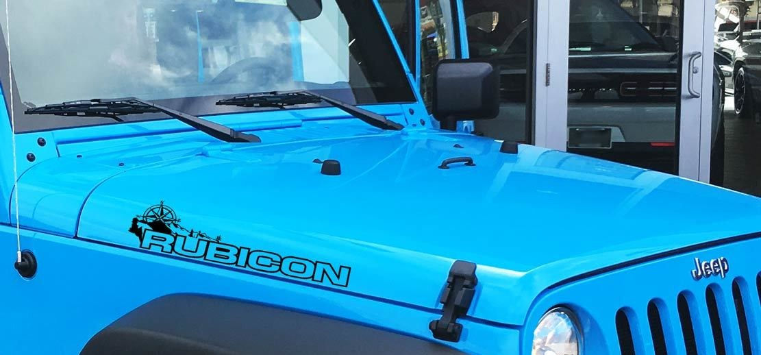 Jeep Wrangler Rubicon Hood Fender Decal Sticker 21