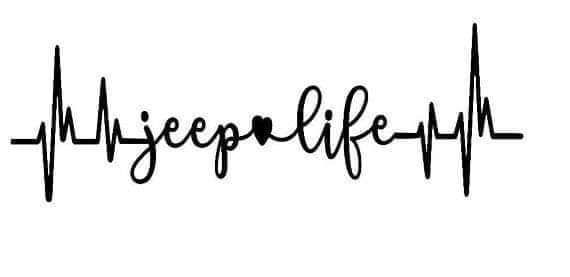 Jeep life heartbeat Decal Sticker 4