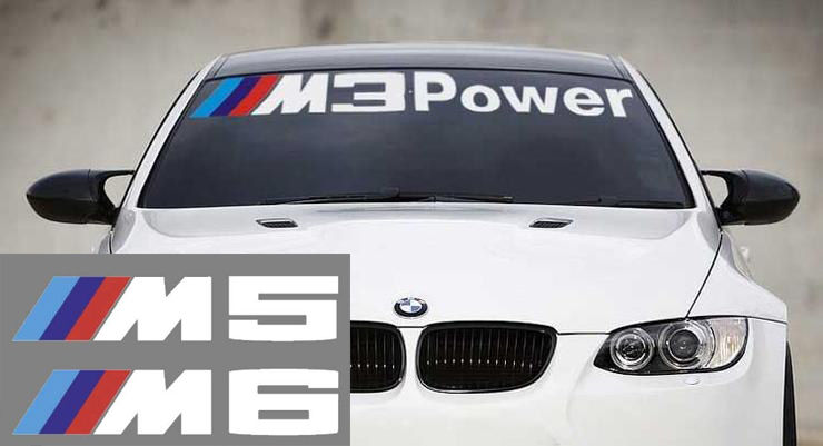 BMW M3 M5 M6 M Power Windshield Decal Sticker 153