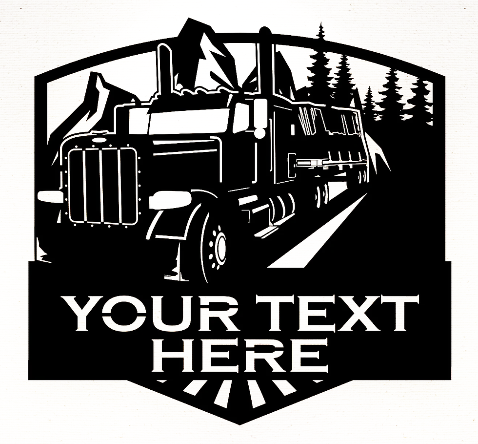 Miniatura: Custom Flatbed Trucker Trucking Decal Sticker (add text)