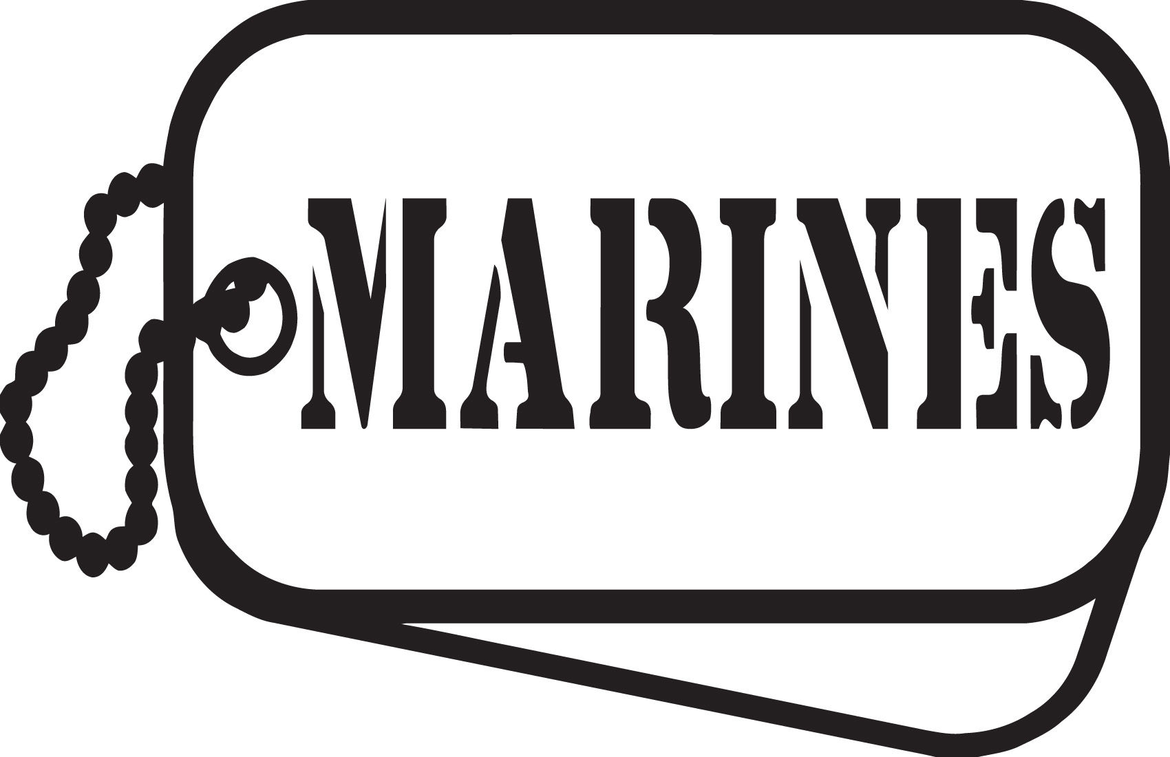 Marines Dogtags Vinyl Decal Sticker