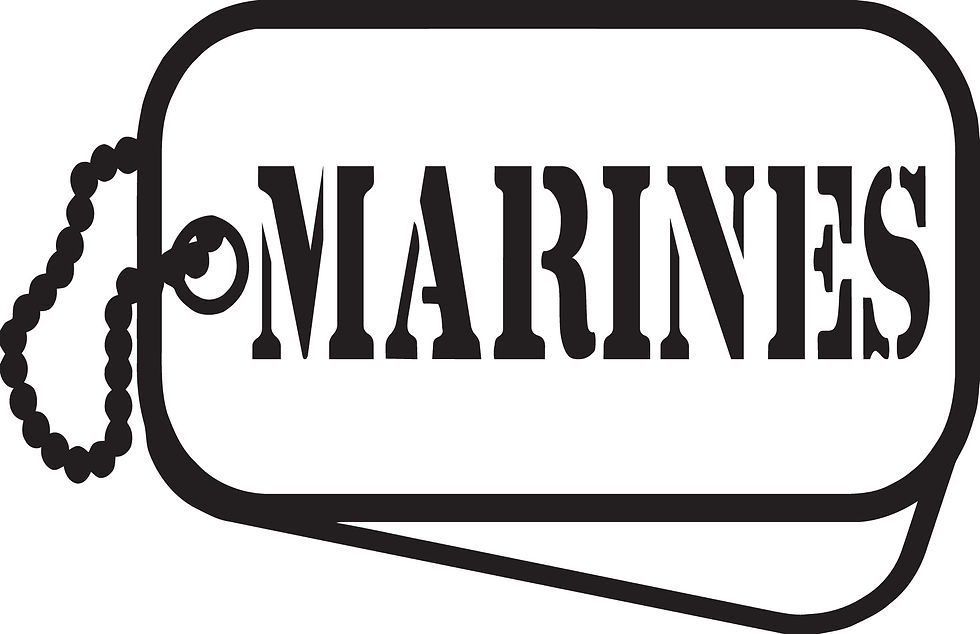 Miniatura: Marines Dogtags Vinyl Decal Sticker