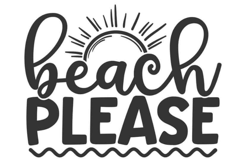 BEACH PLEASE Decal Sticker 6