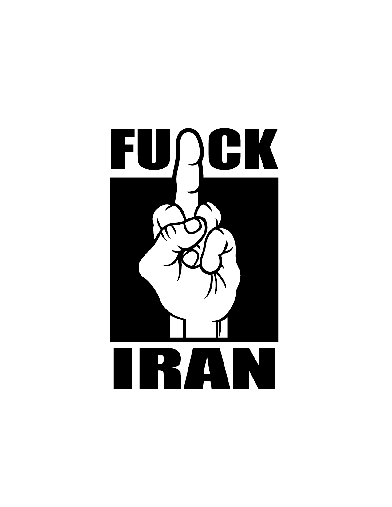 Fuck You IRAN Middle Finger Vinyl Decal Sticker 11