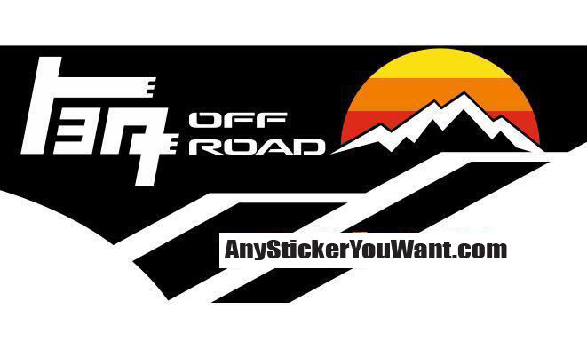 Thumbnail: TRD Toyota Tundra 4 Color Sunrise Mountain Bed Stripes Sticker 276