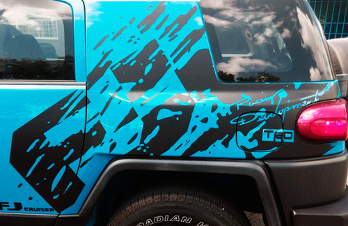 FJ Cruiser TRD Racing Development Splash Fender Decal Sticker