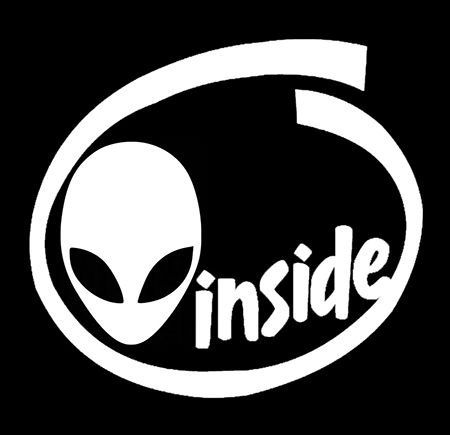 Alien Inside Decal Sticker